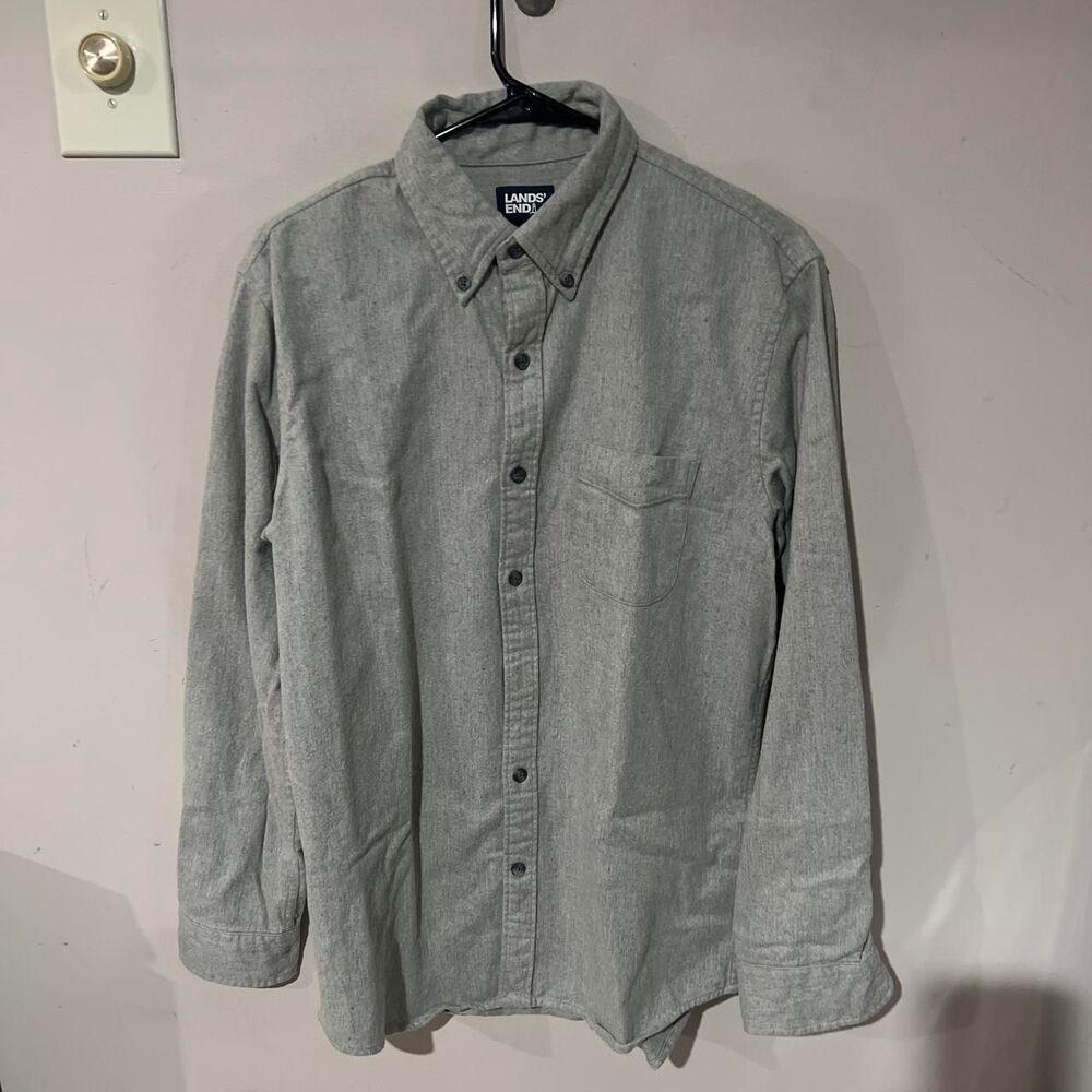 Lands-end Men's Grey Shirt